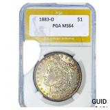 1883-O Morgan Silver Dollar PGA MS64