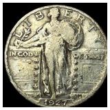 1927-S Silver Standing Liberty Quarter NEARLY UNCI
