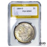1884-O Morgan Silver Dollar PGA MS64