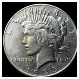 1935 Silver Peace Dollar NEARLY UNCIRCULATED