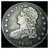 1833 Capped Bust Half Dollar NEARLY UNCIRCULATED