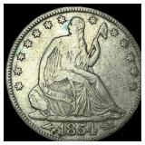 1854 Arrows Seated Liberty Half Dollar CLOSELY UNC