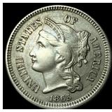 1865 Nickel Three-Cent Piece CLOSELY UNCIRCULATED