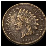 1861 Indian Head Cent NEARLY UNCIRCULATED