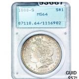 1880-S Morgan Silver Dollar PCGS MS64