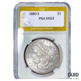 1880-S Morgan Silver Dollar PGA MS63