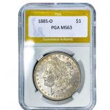 1885-O Morgan Silver Dollar PGA MS63
