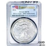 2016 Silver Eagle PCGS MS70 30th Anniv.