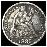 1885 Seated Liberty Dime LIGHTLY CIRCULATED