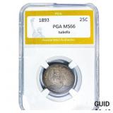 1893 Isabella Silver Quarter PGA MS66