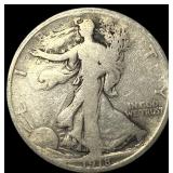 1918-D Silver Walking Liberty Half Dollar LIGHTLY