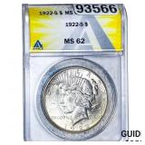 1922-S Silver Peace Dollar ANACS MS62