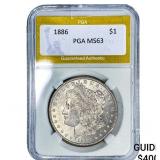 1886 Morgan Silver Dollar PGA MS63