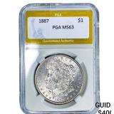 1887 Morgan Silver Dollar PGA MS63