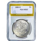 1880-O Morgan Silver Dollar PGA MS63