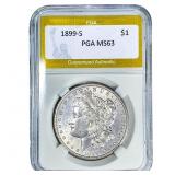 1899-S Morgan Silver Dollar PGA MS63