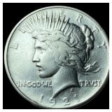 1921 Silver Peace Dollar ABOUT UNCIRCULATED