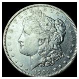 1901 Morgan Silver Dollar NEARLY UNCIRCULATED