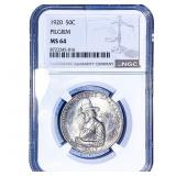 1920 Pilgrim Half Dollar NGC MS64 FS-901
