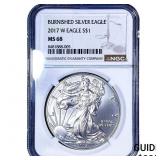 2017 Silver Eagle NGC MS68 Burnished