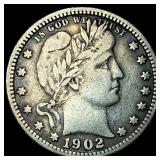 1902 Barber Quarter NEARLY UNCIRCULATED