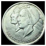 1936 Arkansas Centennial Silver Half Dollar GEM BU