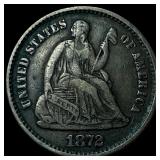 1872 Silver Half Dime CLOSELY UNCIRCULATED