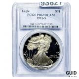 1991-S Silver Eagle PCGS PR69 DCAM