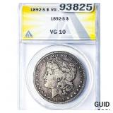 1892-S Morgan Silver Dollar ANACS VG10