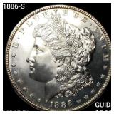 1886-S Morgan Silver Dollar GEM BU PL