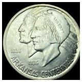 1937-S Arkansas Centennial Silver Half Dollar GEM
