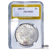1883-O Morgan Silver Dollar PGA MS63
