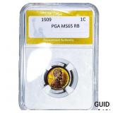 1909 Wheat Cent PGA MS65 RB