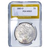 1883-O Morgan Silver Dollar PGA MS63