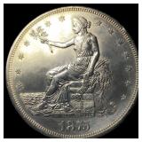 1875-CC Silver Trade Dollar