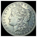 1892-CC Silver Morgan Dollar NEARLY UNCIRCULATED