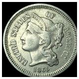 1865 Nickel Three-Cent Piece CLOSELY UNCIRCULATED