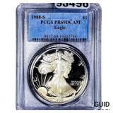 1988-S Silver Eagle PCGS PR69 DCAM