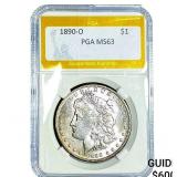 1890-O Morgan Silver Dollar PGA MS63