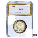 1964 Kennedy Half Dollar PCI MS65
