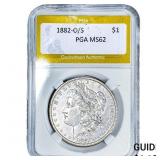 1882-O/S Morgan Silver Dollar PGA MS62