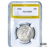 1936 Walking Liberty Half Dollar PGA MS66