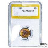 1909 Wheat Cent PGA MS65 RB