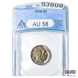 1916 Buffalo Nickel ANACS AU58