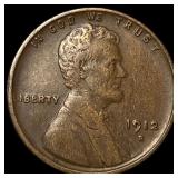 1912-S Lincoln Wheat Cent NEARLY UNCIRCULATED