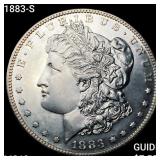 1883-S Morgan Silver Dollar CHOICE BU+