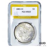 1883-CC Morgan Silver Dollar PGA MS63