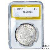 1887-S Morgan Silver Dollar PGA MS63