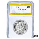 1915-D Barber Quarter PGA MS64