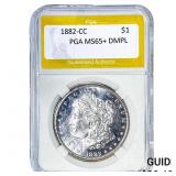 1882-CC Morgan Silver Dollar PGA MS65+ DMPL